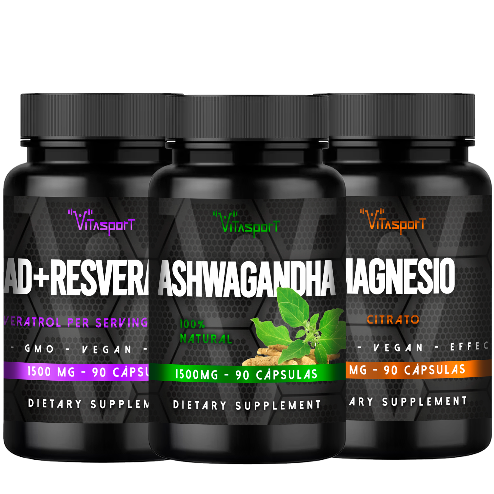 Pack Nad+Resveratrol+Ashwagandha+Magnesio(citrato)